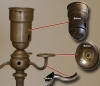 antique brass restoration lamp parts pieces repair refinish toronto image