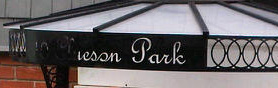 front door canopy CNC plotting plasma cut address sign custom metal wrought iron