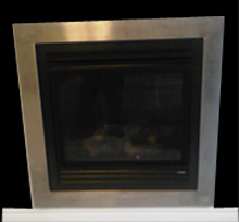 cutom fireplace stainless steel silver brushed screen