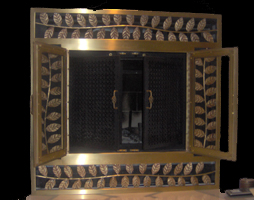 custom brass fireplace screen residential Toronto