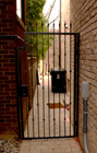 custom wrought iron outdoor gate with lock Toronto area image