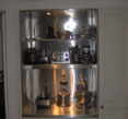stylish interior accents in stainless steel pantry image